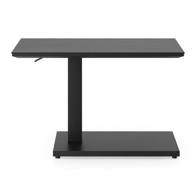 Table d'appoint Cirello Pop up en aluminium noir et céramique pleine basalt black - Lg. 70 x Lrg. 50 x Haut. 66 cm