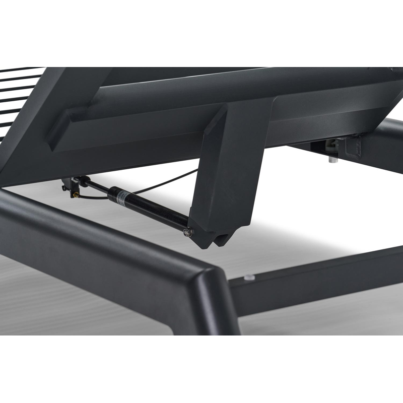 Cirello verstelbaar ligbed met pompsysteem in zwart aluminium met natte sooty all weather Sunbrella® luxe kussen