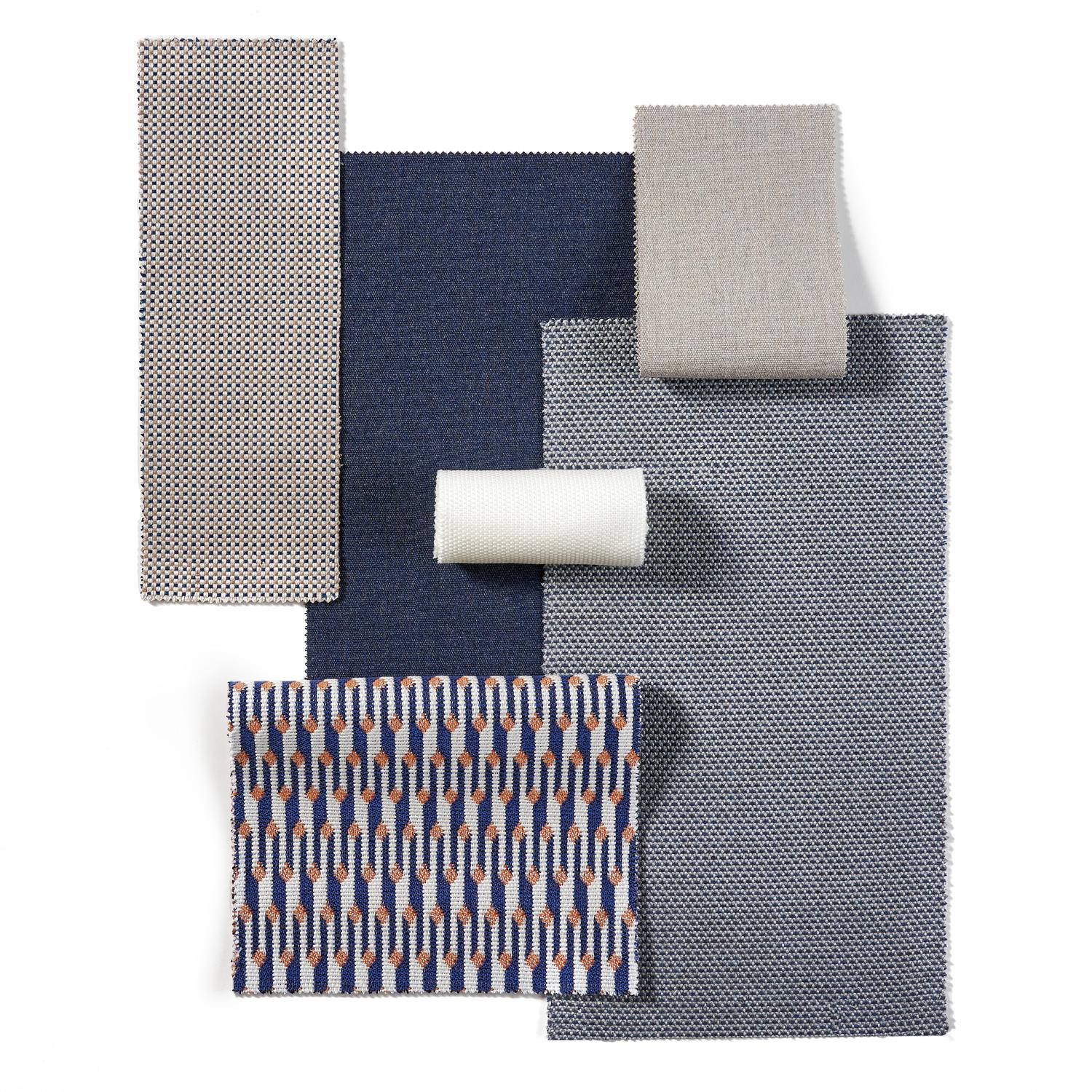 Coussin déco 55 x 55 cm en all weather sunbrella® luxe foutah cyclades