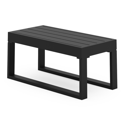 Caldela bijzettafel in zwart aluminium - L 70 x B 34 x H 30 cm