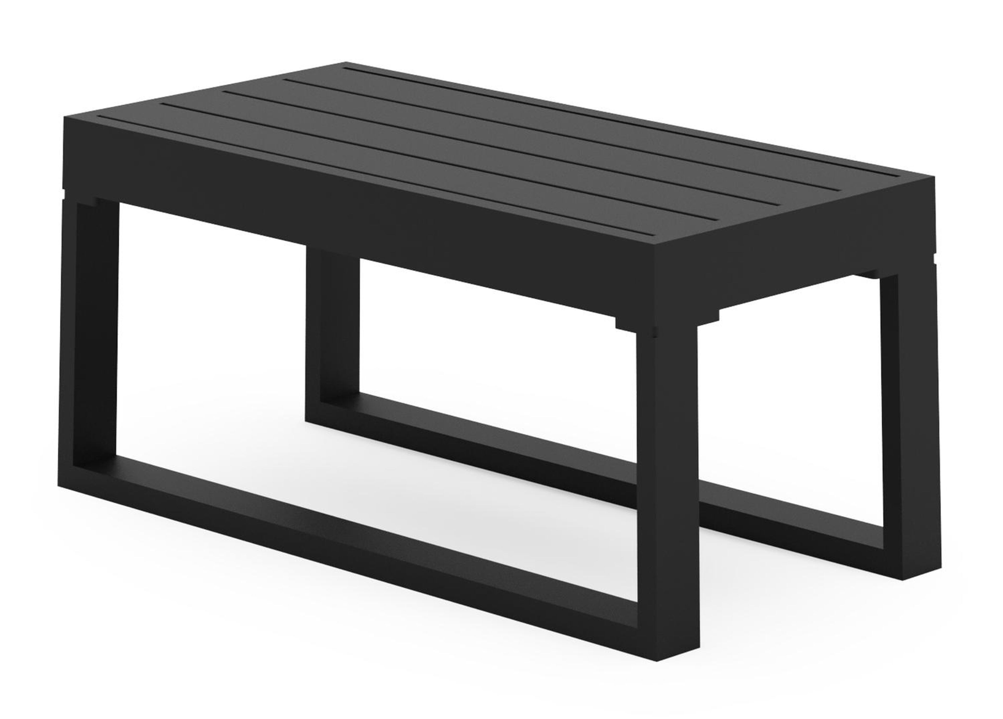 Caldela bijzettafel in zwart aluminium - L 70 x B 34 x H 30 cm