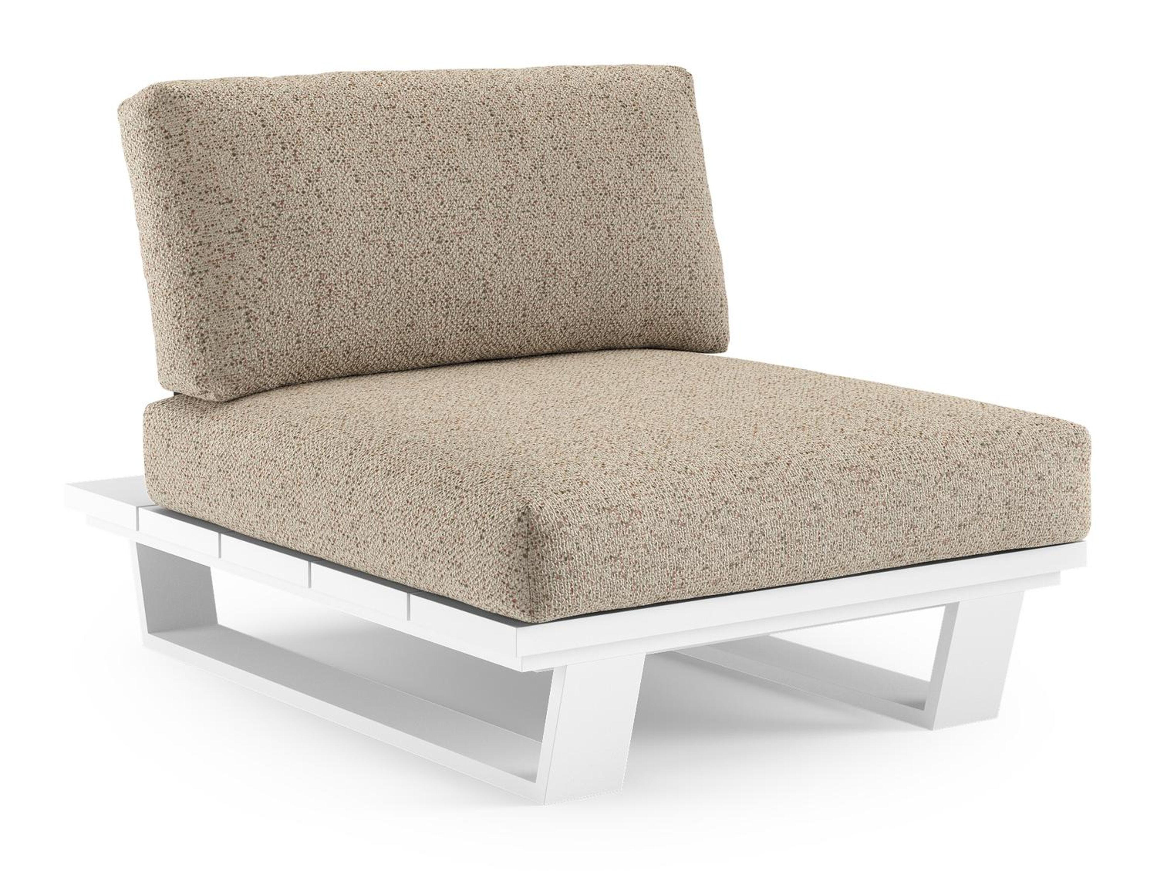 Pagino loungestoel in wit aluminium met bora jungle all weather cosytica kussen