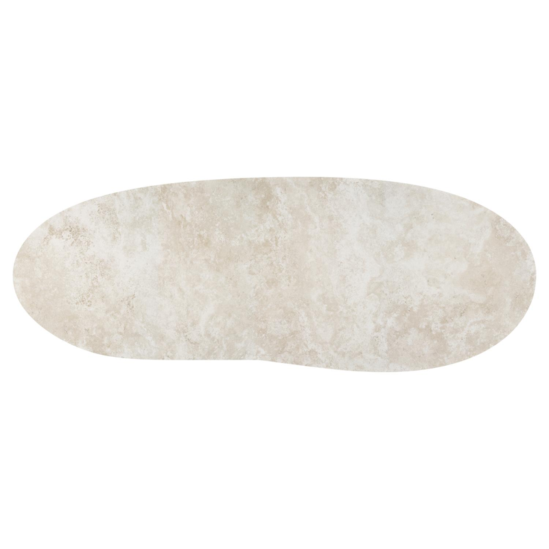 Table de jardin Organo organique en aluminium noir et céramique pleine Rapolano Lg. 320 x Lrg. 120 cm