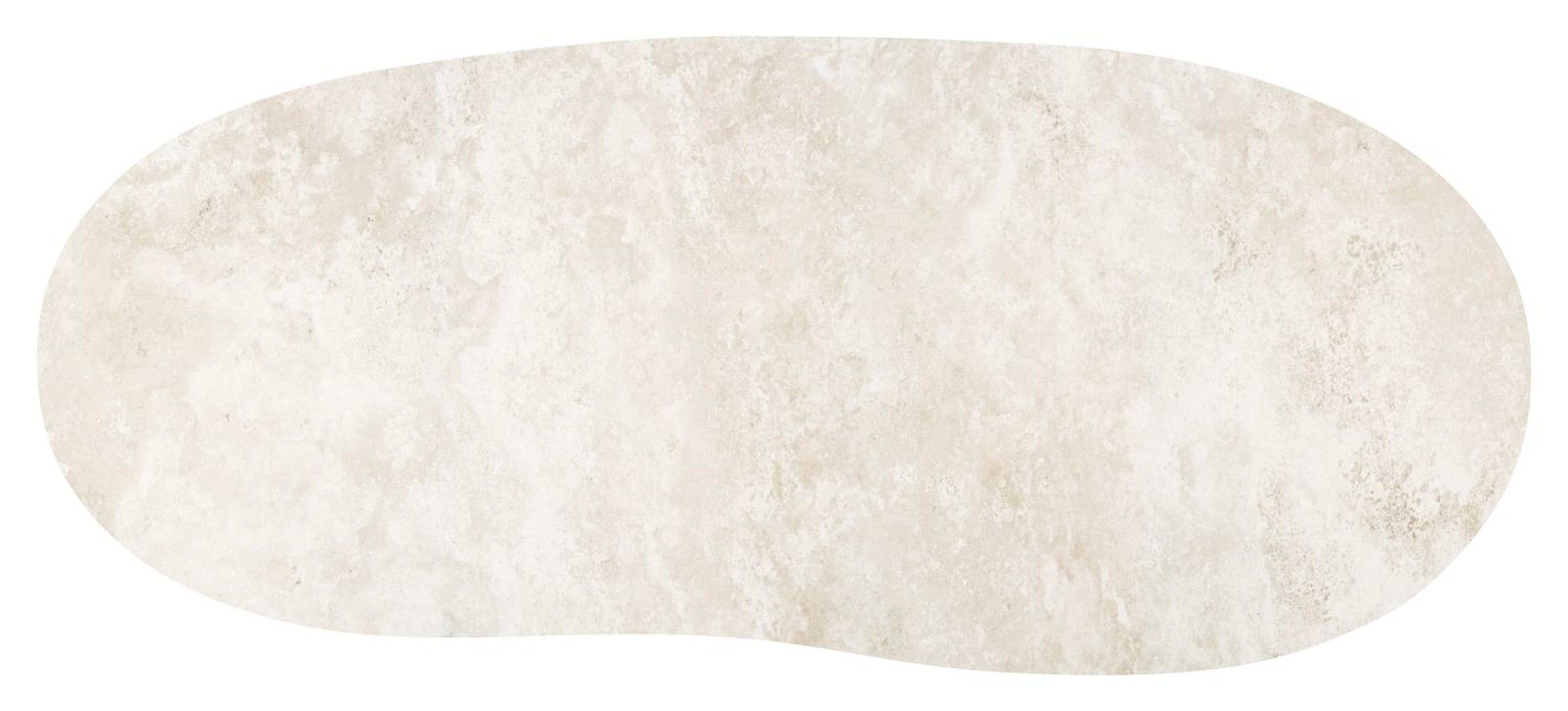 Table de jardin Amico organique en aluminium beige et céramique pleine Rapolano - Lg. 280 x Lrg. 120 x Haut. 73.5 cm