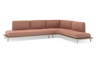 Chaise longue links + 2-zit