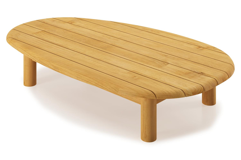 Donato-Organo loungetafel organisch in teak - L 151.4 x B 90 x H 25 cm