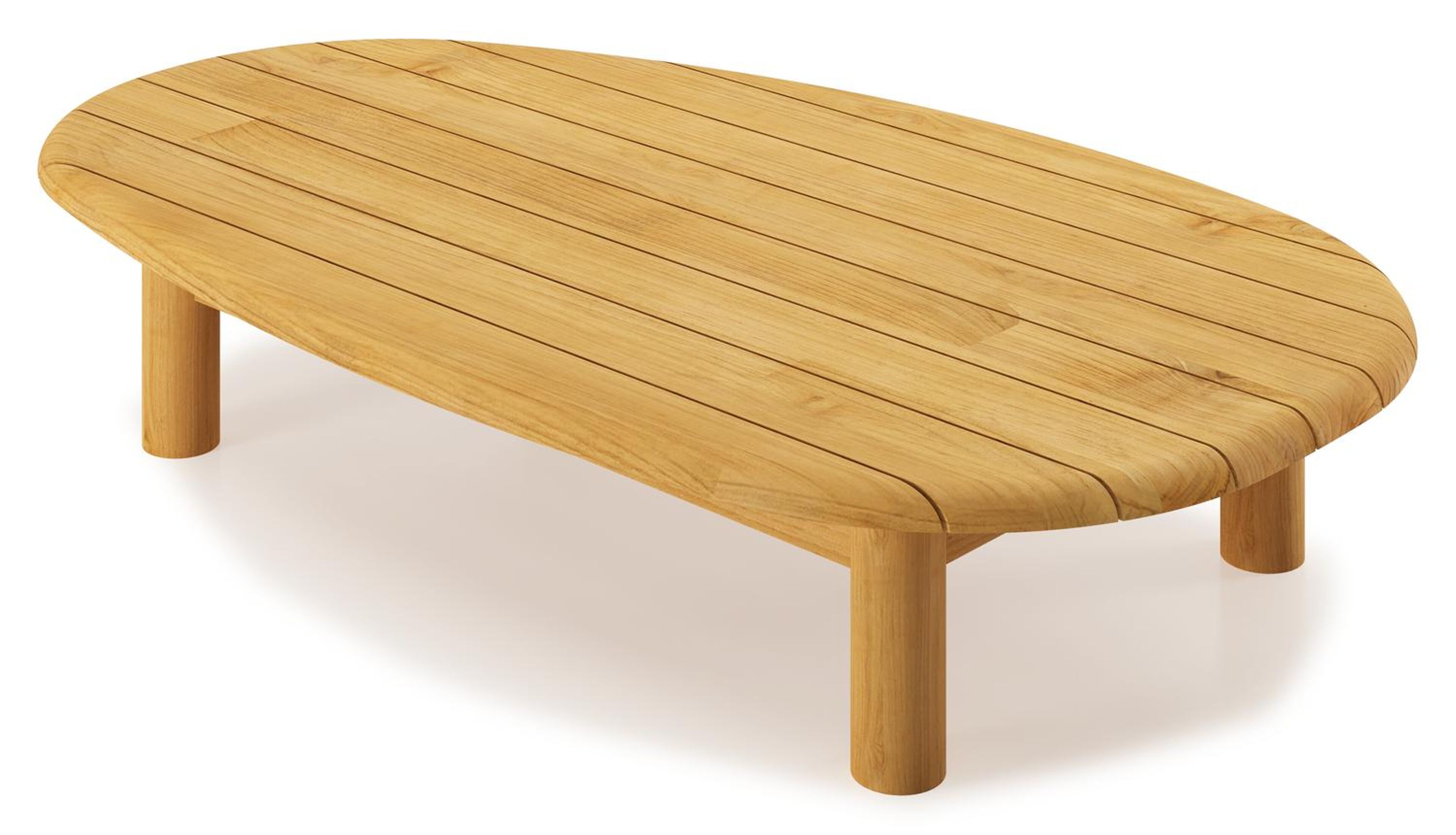 Donato-Organo loungetafel organisch in teak - L 151 x B 90 x H 25 cm