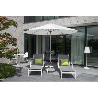 Verona bijzettafel in wit aluminium - Dia. 44 x H 35 cm