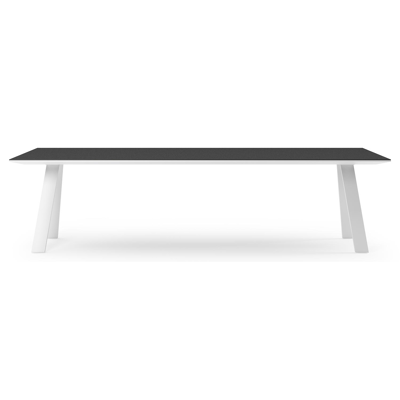Cesano tuintafel in wit aluminium en volkeramiek nero black - L 280 x B 110 x H 75 cm