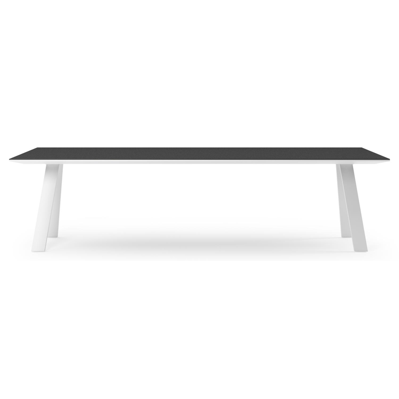 Cesano tuintafel in wit aluminium en volkeramiek nero black - L 280 x B 110 x H 75 cm