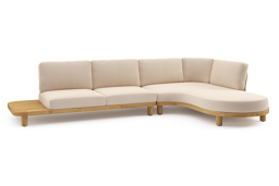 Chaise longue links + 2-zit