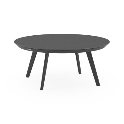 Rondo loungetafel in zwart aluminium en nero black volkeramiek - Dia. 85 X H 35 cm