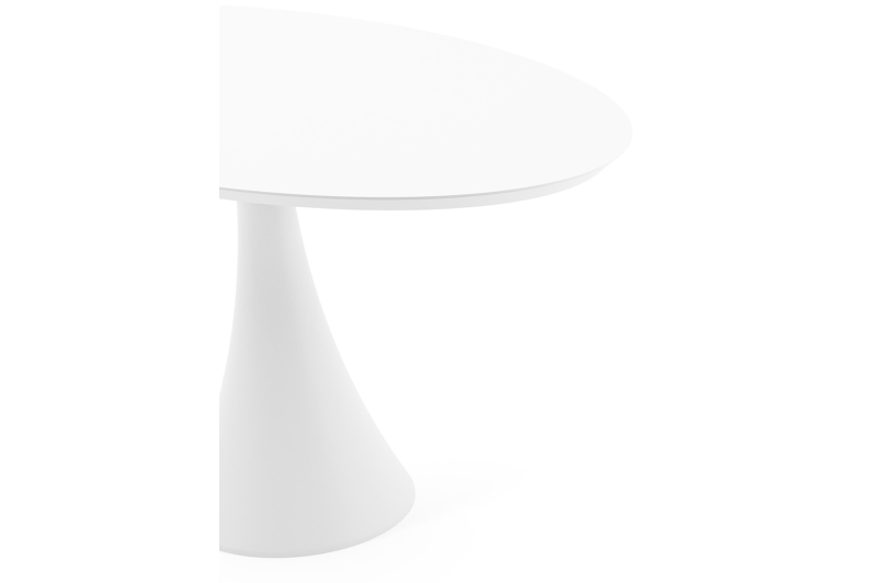 Fano tuintafel ovaal in wit aluminium - L 140 x B 80 x H 75 cm