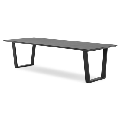 Pagino tuintafel in zwart aluminium en volkeramiek basalt black - L 280 x B 110 x H 74,5 cm