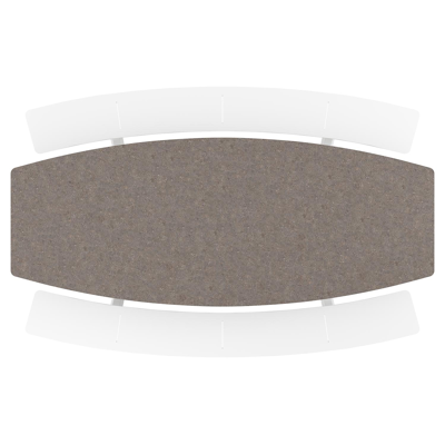 Table de pique-nique Forno forme de bateau forme de bateau en aluminium blanc et céramique pleine Wulong - Lg. 280 x Lrg. 192 x Haut. 72 cm