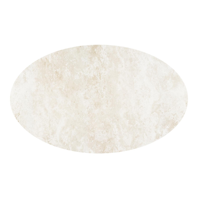 Fano tuintafel ovaal in zwart aluminium en volkeramiek Rapolano L 180 x B 110 cm