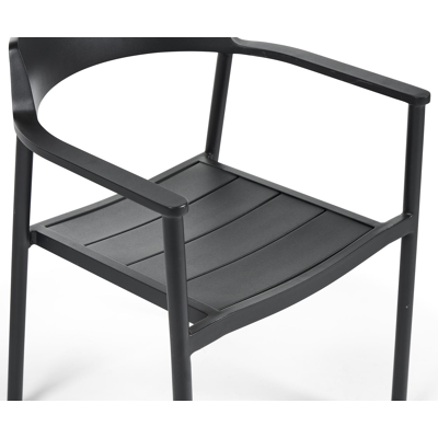 Fiordo tuinstoel in zwart aluminium