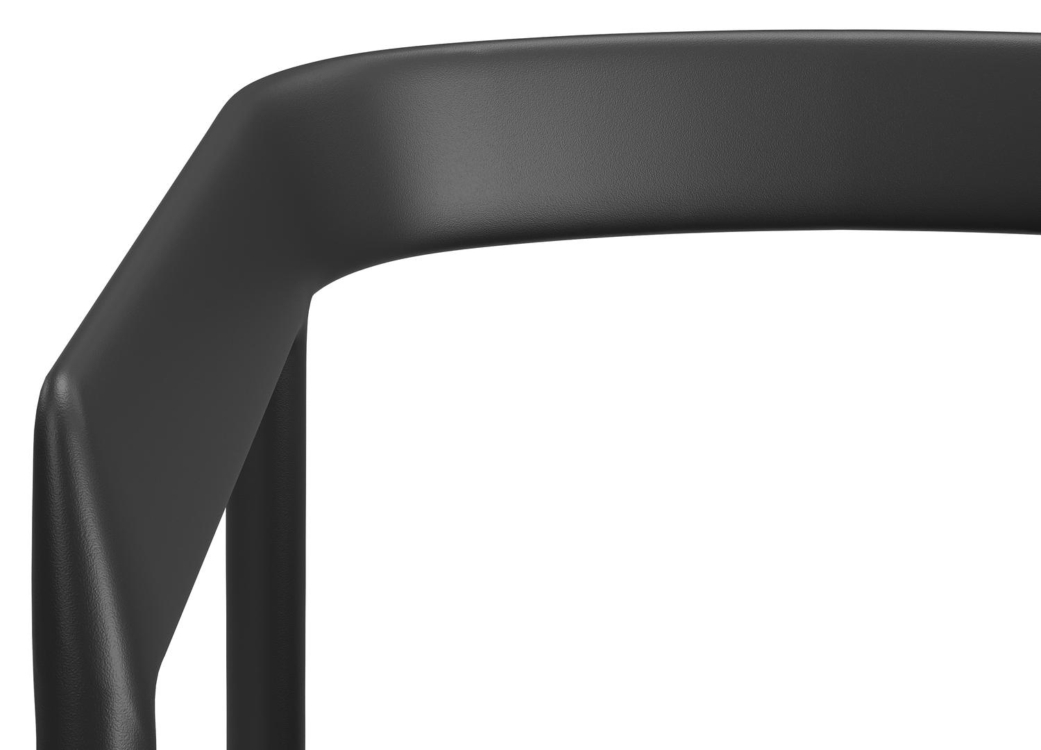 Donato tuinstoel in zwart aluminium