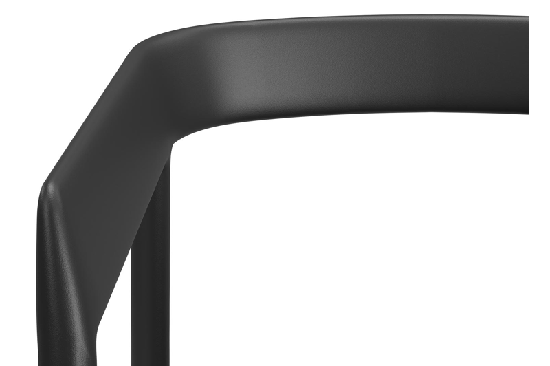 Donato tuinstoel in zwart aluminium