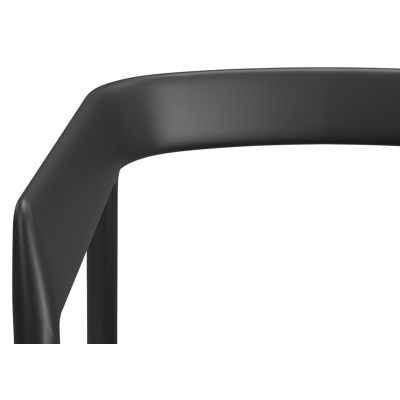 Donato tuinstoel in zwart aluminium