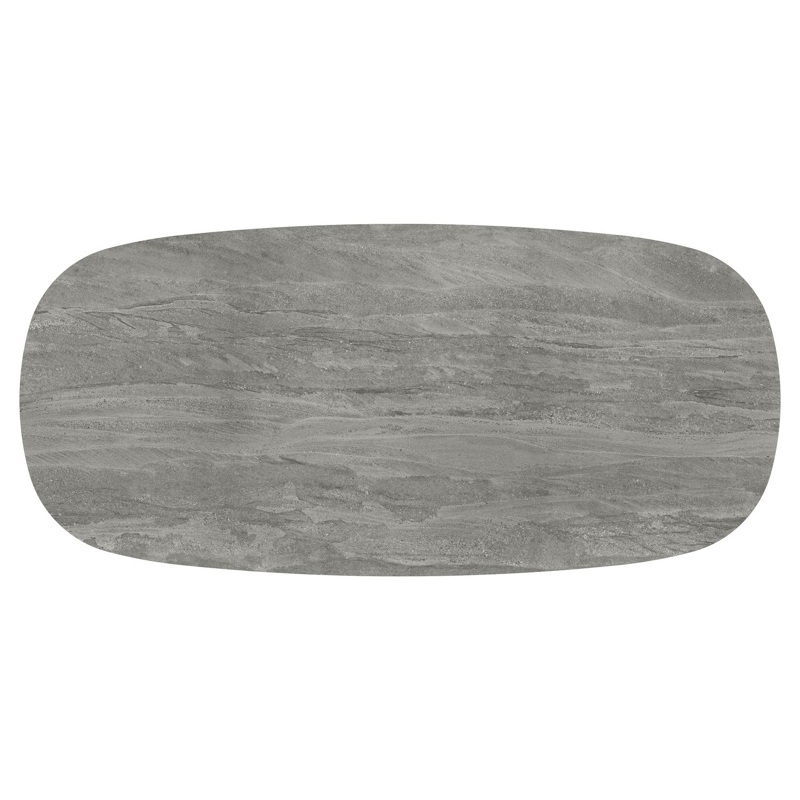 Amico tuintafel bombo in beige aluminium en volkeramiek Aspen Grey - L 270 x B 125 x H 73.5 cm