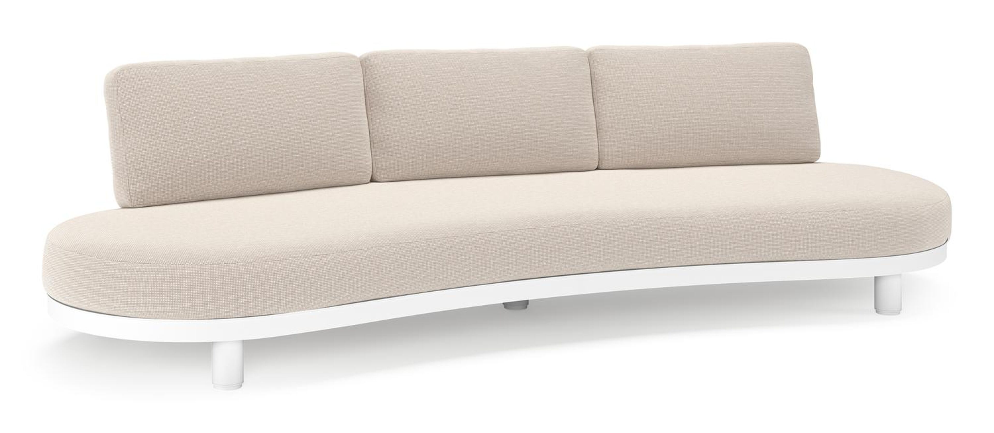 Donato loungebank in wit aluminium met all weather sunbrella® luxe Slow Farafra kussen