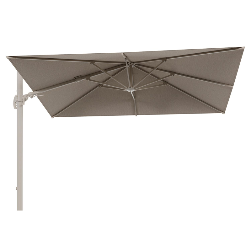 Parasol pedant Avola avec fonction tilt en aluminium beige avec toile de parasol en Weather+Softtouch rustic - Lg.1 200 x Lg.2 300 cm (sans pied de parasol)