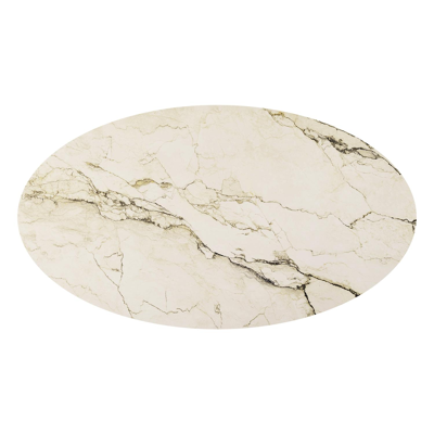 Fano tuintafel ovaal in aluminium beige en volkeramiek Colorado Dunes - L 240 x B 135 x H 75 cm