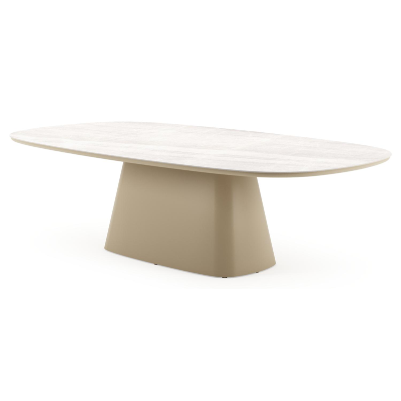 Amico tuintafel bombo xl in beige aluminium en volkeramiek Taj Mahal - L 270 x B 148 x H 73.5 cm