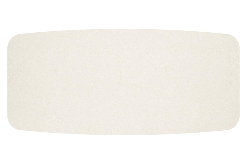 Mosa bootvormige tuinset in wit aluminium en sintered stone crema minerale met 8 Zamora tuinstoelen