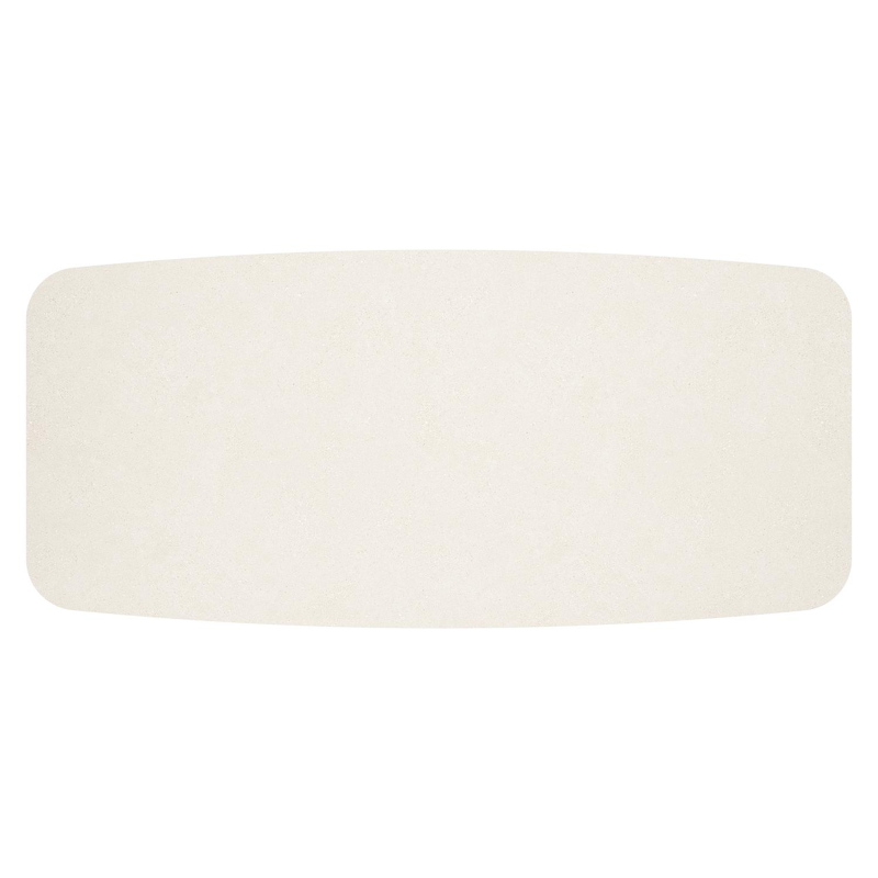 Mosa tuintafel bootvorm in wit aluminium en sintered stone Crema minerale - L 240 x B 110 x H 74 cm