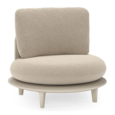 Bomero loungestoel in beige aluminium met marbella beige all weather cosytica kussen