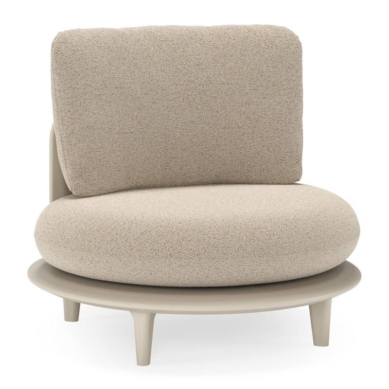 Bomero loungestoel in beige aluminium met marbella beige all weather cosytica kussen