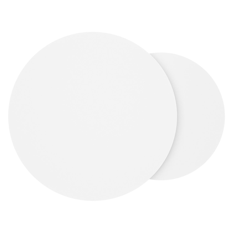 Fano loungetafels in wit aluminium en arctic white volkeramiek - Dia. 85/65 X H 35/30 cm