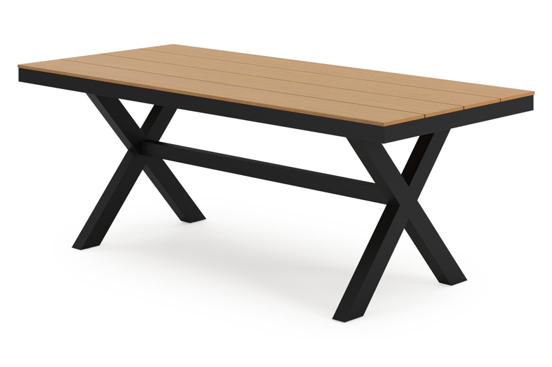Bahia tuintafel in zwart aluminium en polywood - L 270 x B 100 x H 75 cm