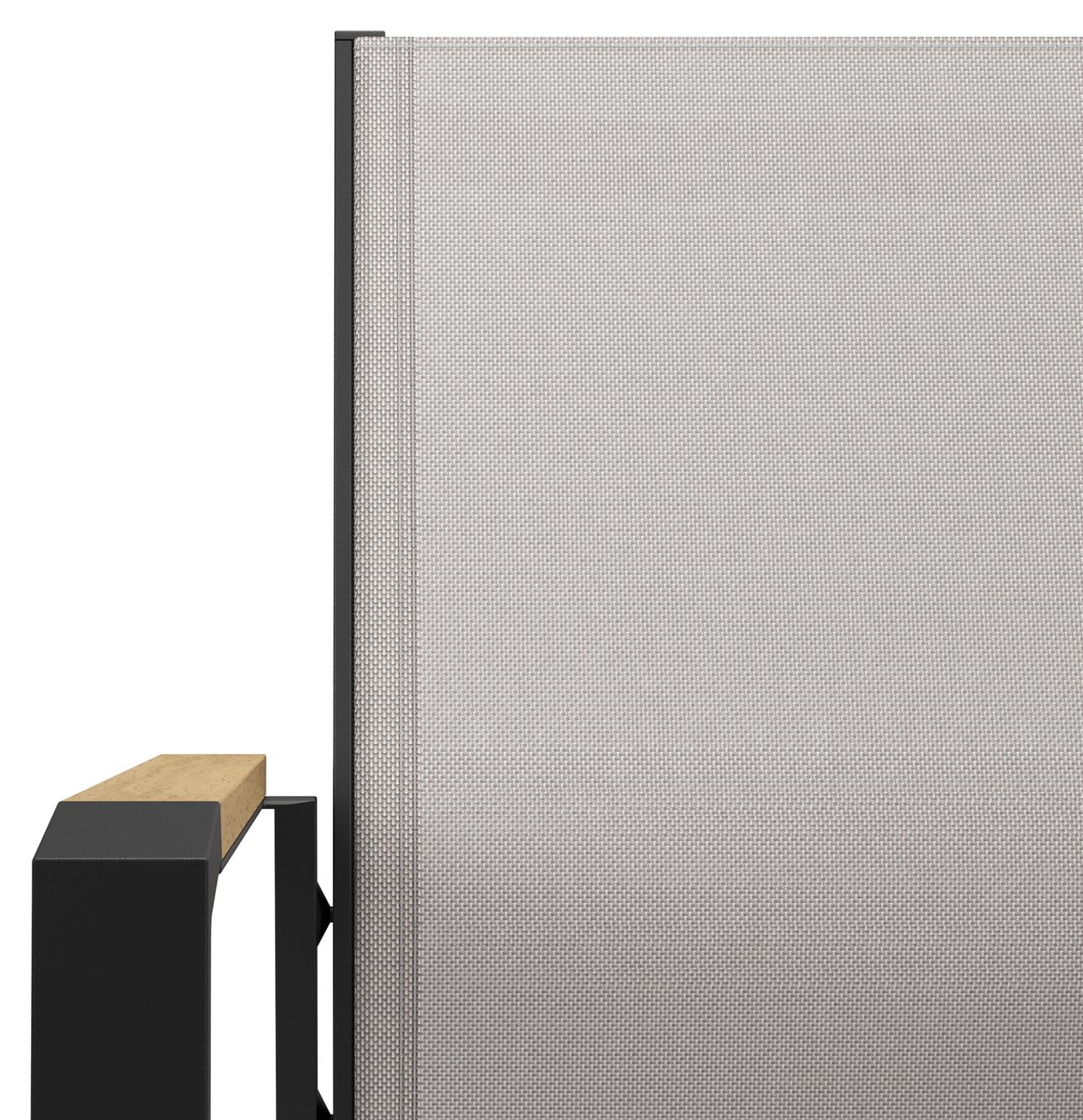 Ensemble de jardin Calzo en aluminium noir et polywood avec 6 chaises de jardin empilable Bahia