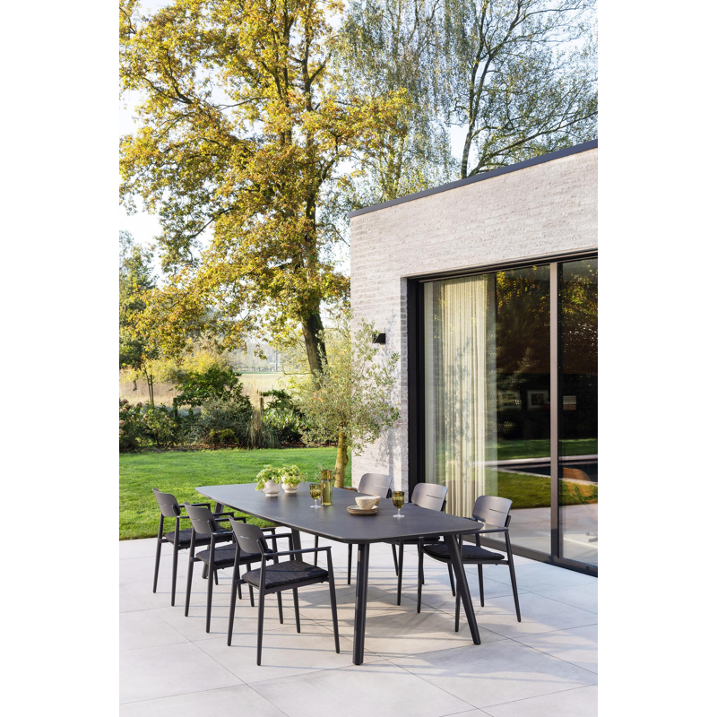 Cosa tuinstoel in zwart aluminium