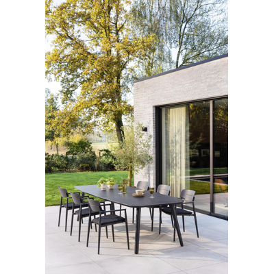 Cosa tuinstoel in zwart aluminium