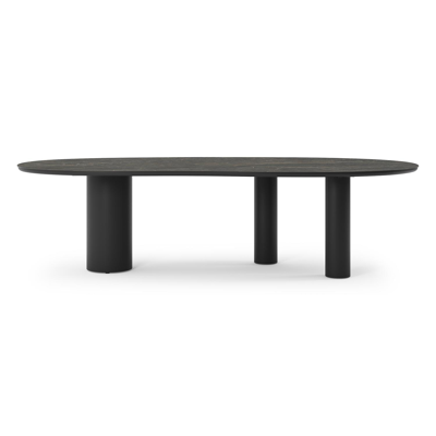 Table de jardin Organo organique en aluminium noir et céramique pleine Black Obsession Lg. 280 x Lrg. 120 x Haut. 74 cm