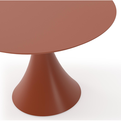 Table de jardin Fano en aluminium brun rouille - Dia. 110 x H 75 cm