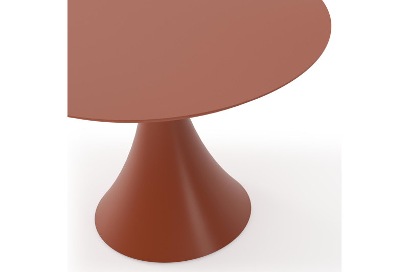 Fano tuintafel in roestbruin aluminium - Dia. 110 x H 75 cm