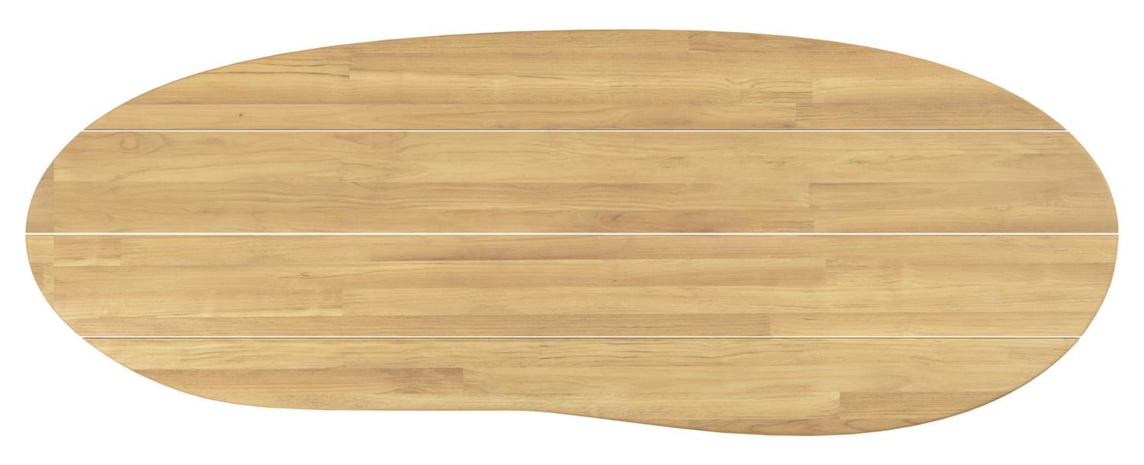 Amico tuintafel organisch in wit aluminium en teak - L 320 x B 120 x H 74 cm