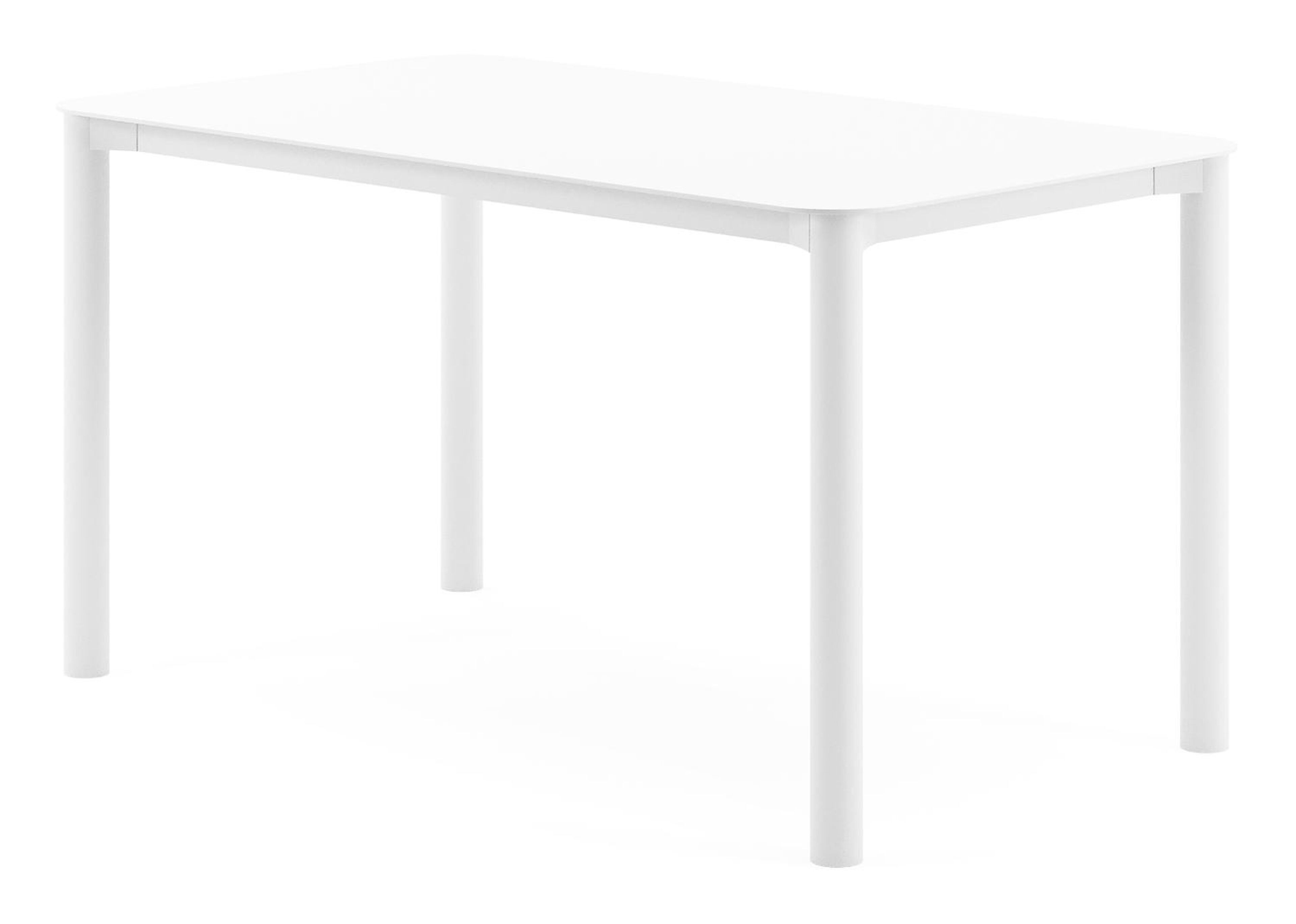 Orso tuintafel rechthoekig afgerond in wit aluminium - L 140 x B 80 x H 74.5 cm