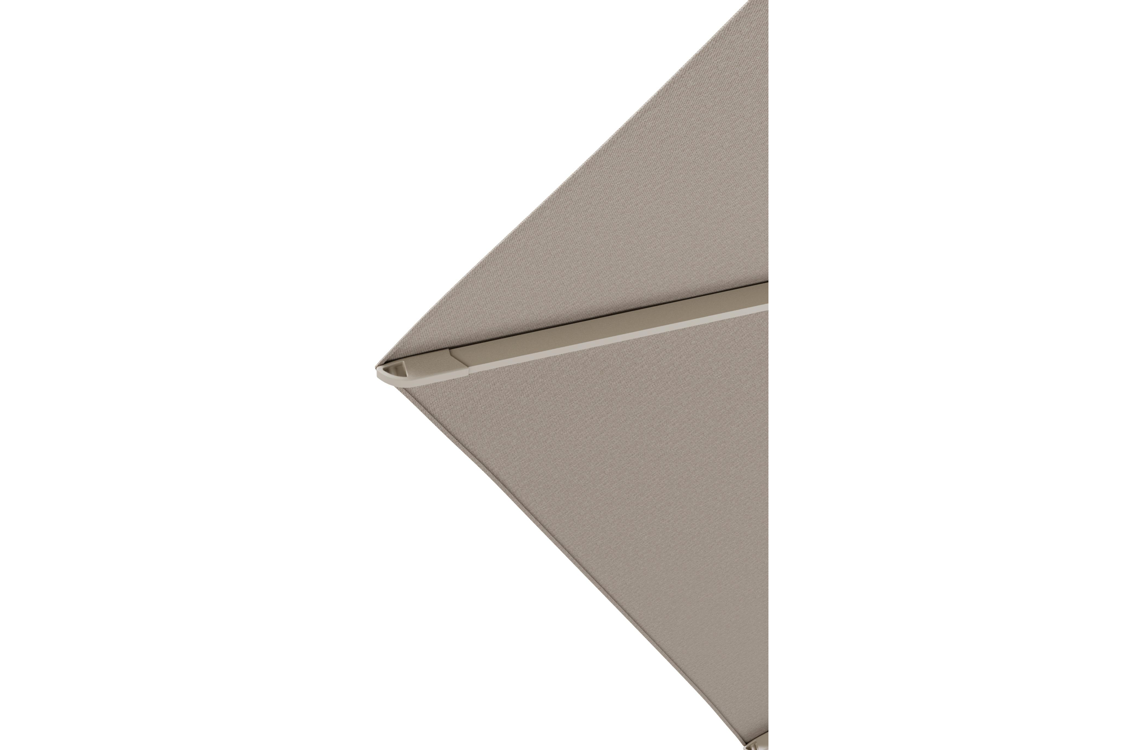 Viola staanparasol in beige aluminium en Weather+ Softtouch beige parasoldoek - Dia. 350 cm (zonder voet)