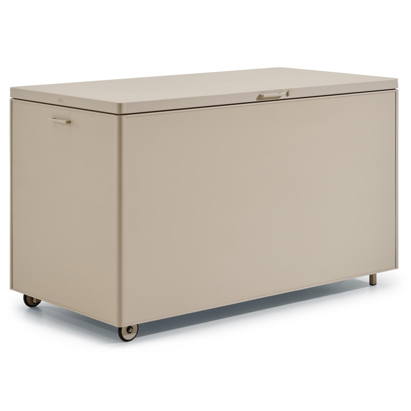 Kussenbox aluminium beige B 164 x D 84 x H 99 cm