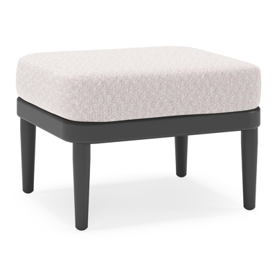 Pouf Orso en aluminium noir et coussins en all weather sunbrella® luxe Wander Gobi