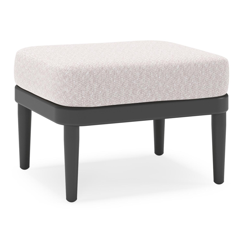 Pouf Orso en aluminium noir et coussins en all weather sunbrella® luxe Wander Gobi