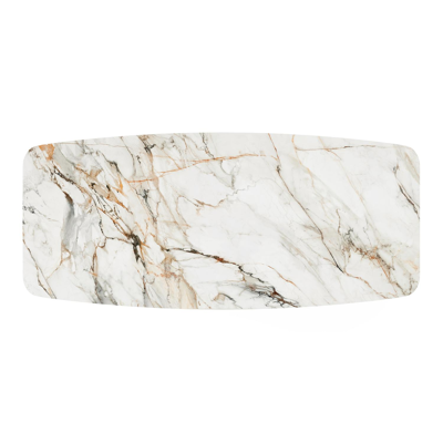 Lacrima tuintafel in wit aluminium en volkeramiek calacatta luxe - L 255 x B 115 x H 74 cm