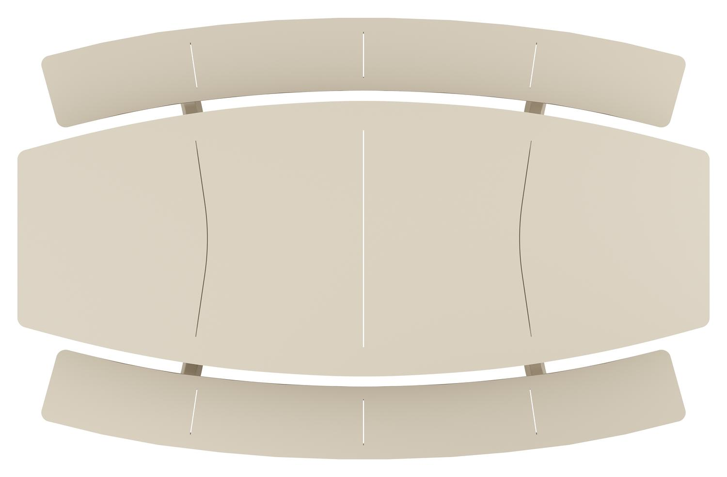 Forno picknicktafel bootvorm in beige aluminium - L 280 x B 192 x H 72 cm