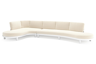 Chaise longue rechts + 3-zit organisch